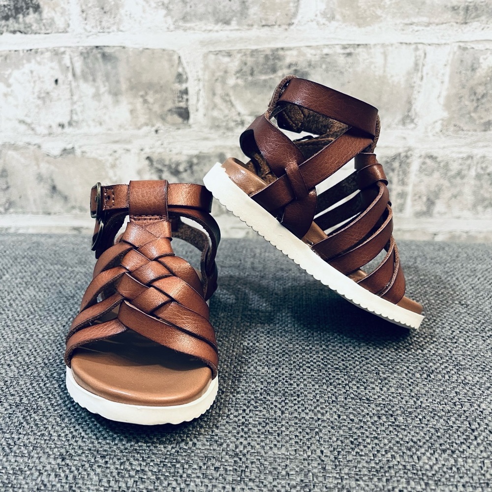 Wonder Nation Baby/Toddler Girls Size 2 Brown Gladiator Sandal